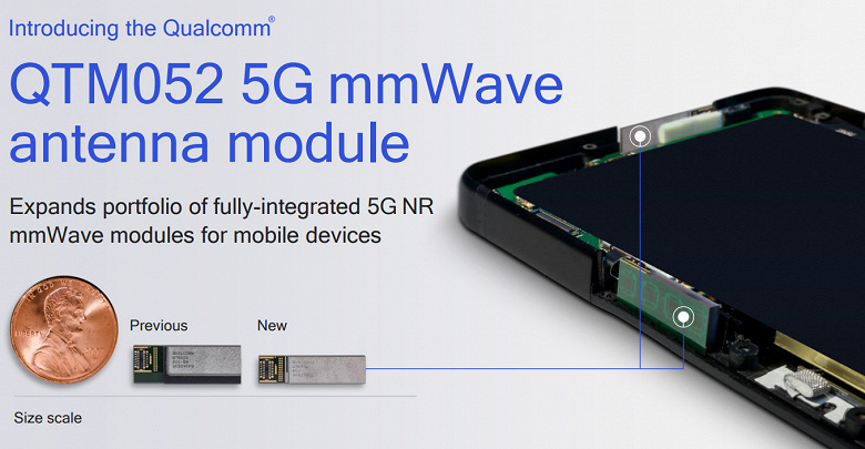Специалисты Qualcomm смогли уменьшить антенные модули 5G NR mmWave, которые можно будет встретить в смартфонах уже в начале будущего года