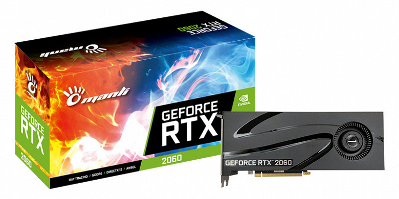 Серия 3D-карт GeForce RTX 2060 в исполнении Manli включает не две, а три модели