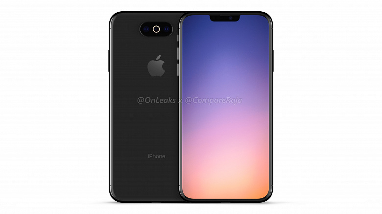 Новые рендеры Apple iPhone XI: вырез вверху экрана сохранен, тройная основная камера ориентирована как в Galaxy S10 – горизонтально