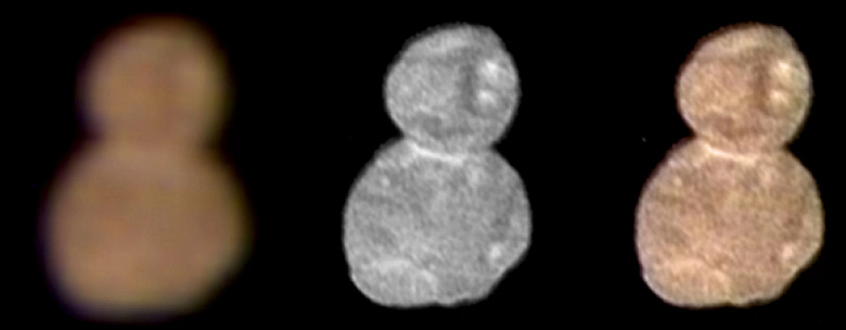 Гигантский космический снеговик. NASA опубликовало достаточно качественные снимки двойного астероида Ultima Thule