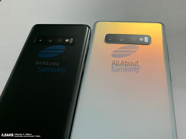 Флагманы Samsung Galaxy S10 и Galaxy S10+ во включенном состоянии позируют на качественных живых фотографиях под разными углами