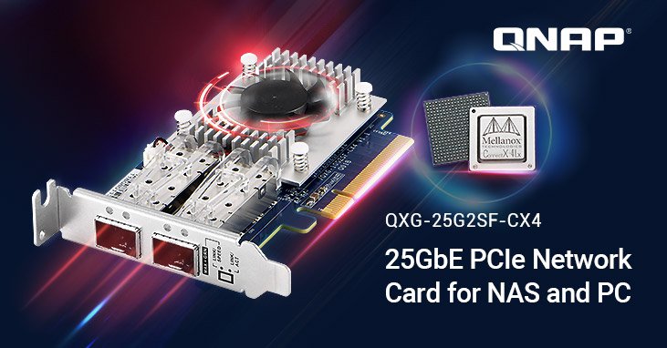 Ассортимент QNAP пополнил сетевой адаптер 25GbE для NAS и ПК 