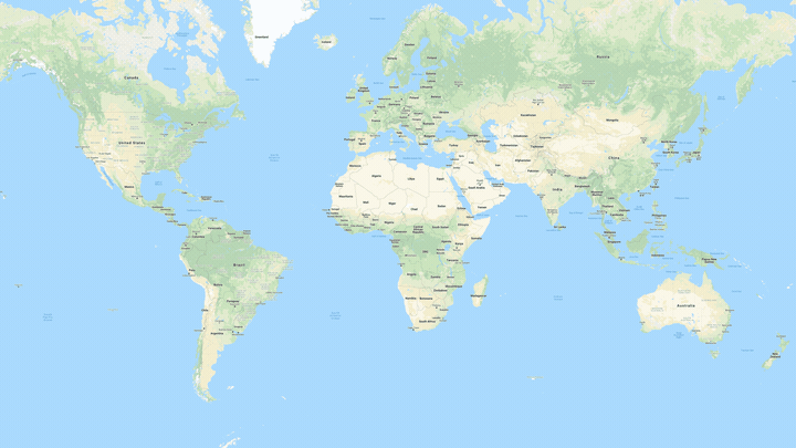 Спутниковые снимки Google Maps охватывают районы проживания 98% населения мира