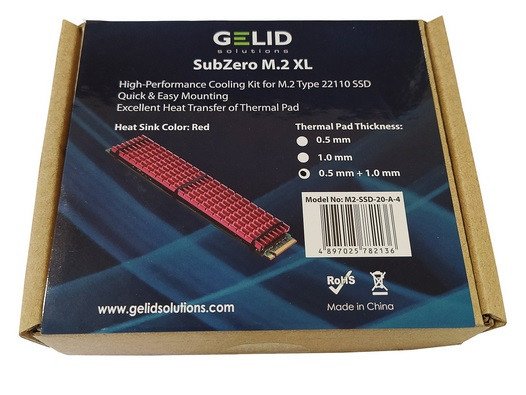 Задача GELID SubZero M.2 XL — охлаждение твердотельного накопителя
