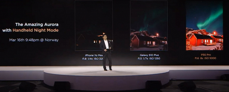 Очень странное сравнение. Huawei принижает возможности камер конкурентов, рекламируя Huawei P30 Pro