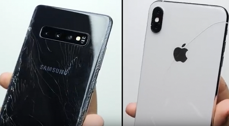 Это провал. Samsung Galaxy S10+ проиграл iPhone XS Max в сравнительном дроп-тесте