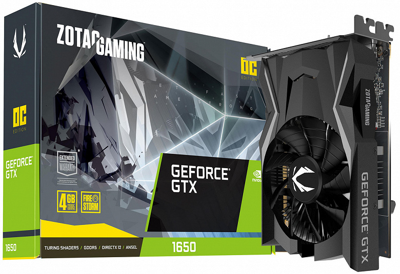 Zotac Gaming GeForce GTX 1650 OC — возможно, самый короткий вариант новинки Nvidia