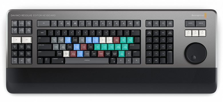 Компания Blackmagic Design анонсировала клавиатуру DaVinci Resolve Editor Keyboard для работы с видеозаписями