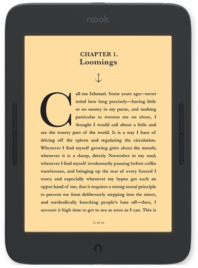 Nook GlowLight Plus — электронная книга Barnes & Noble с самым большим экраном
