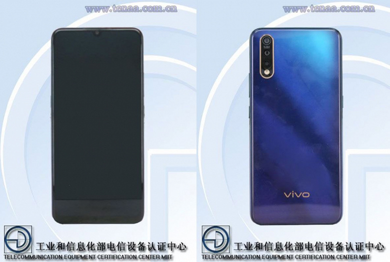Vivo V1913A/T – смартфон среднего уровня с восьмиядерным процессором, тройной камерой и аккумулятором емкостью 4390 мА·ч