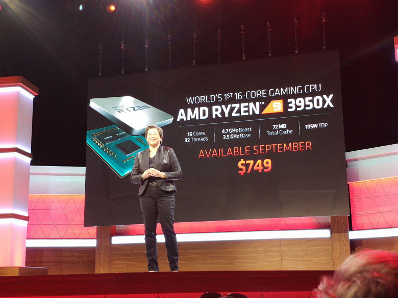 16 ядер за $750. Представлен AMD Ryzen 9 3950X – «первый в мире игровой 16-ядерный процессор»