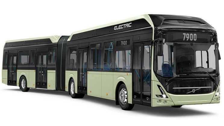 Завершив пилотный проект, компания Volvo представила сочлененный электрический автобус 7900
