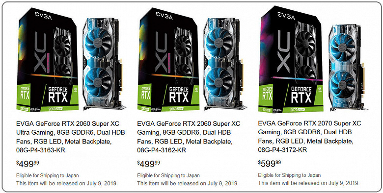 Цена не радует: EVGA за видеокарту RTX 2060 Super будет просить 500 долларов