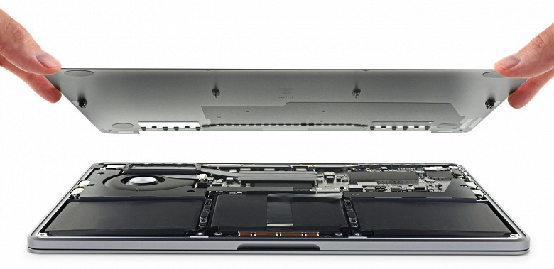 Apple MacBook Pro 13 образца 2019 года с двумя портами Thunderbolt 3 получил предсказуемо низкую оценку за ремонтопригодность