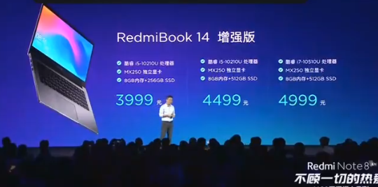 Intel Core i7-10510U, 8 ГБ ОЗУ и SSD на 512 ГБ. Представлен ноутбук RedmiBook 14 Enhanced Edition