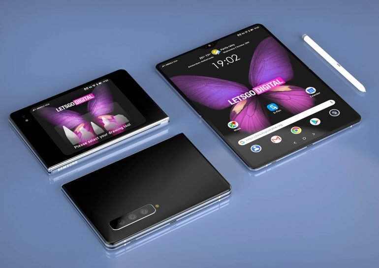 Галерея дня: Samsung создала складной смартфон Galaxy Note со стилусом