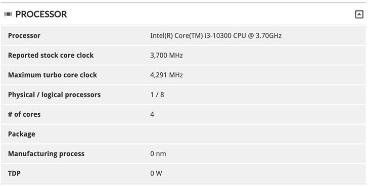 Intel Core i3-10320 обходит по производительности Core i7-7700