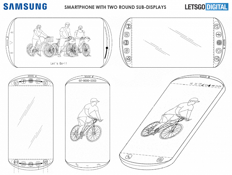 Samsung показала первый смартфон с овальным дисплеем