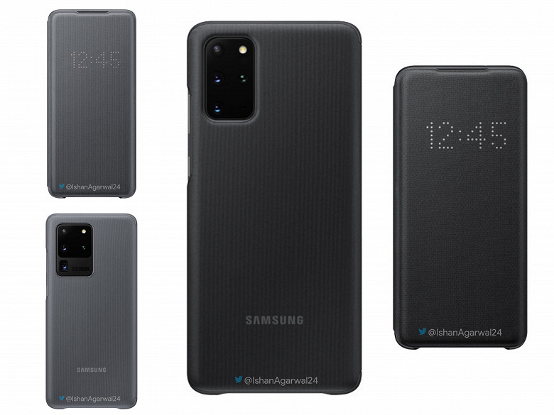 Samsung Galaxy S20, S20+ и S20 Ultra позируют с официальными аксессуарами