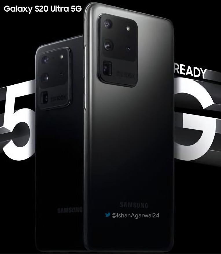 Samsung Galaxy S20 Ultra 5G и Galaxy Z Flip позируют на первых официальных постерах