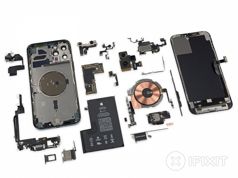 Камера в окружении магнитов, уменьшенная емкость L-образной батареи и неплохая ремонтопригодность. Что еще показало «вскрытие» iPhone 12 Pro Max?