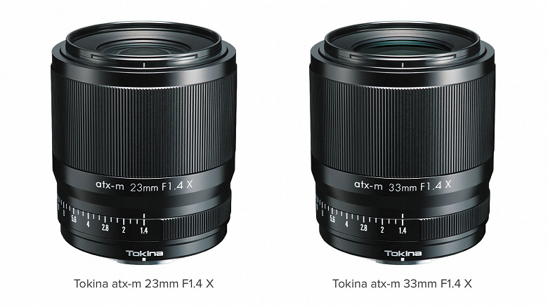 Названы цены и дата начала продаж объективов Tokina atx-m 23mm F1.4 X и atx-m 33mm F1.4 X