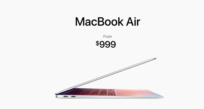 Apple представила новый MacBook Air – первый ноутбук на базе собственного процессора M1