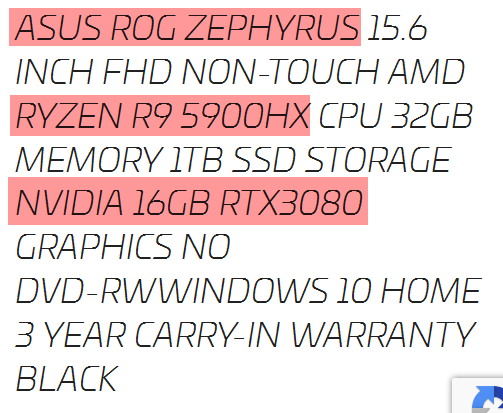 GeForce RTX 3080 для ноутбуков получила больше памяти, чем RTX 3080 для настольных компьютеров