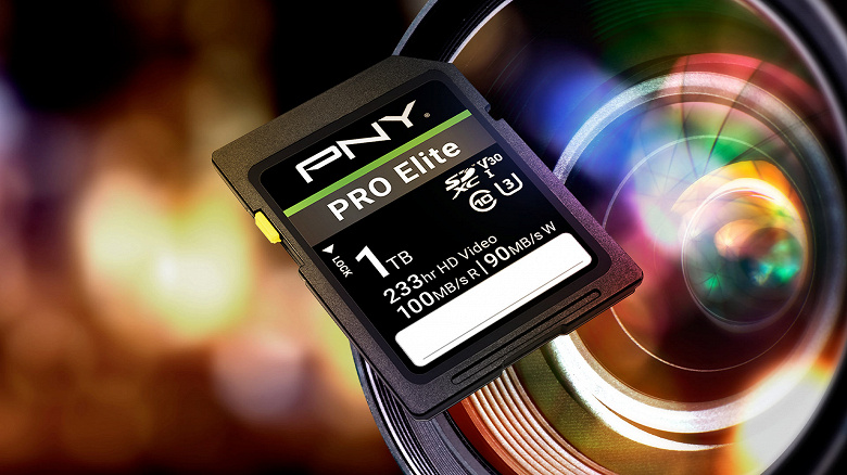 PNY начинает продажи карт памяти SDXC объемом 1 ТБ