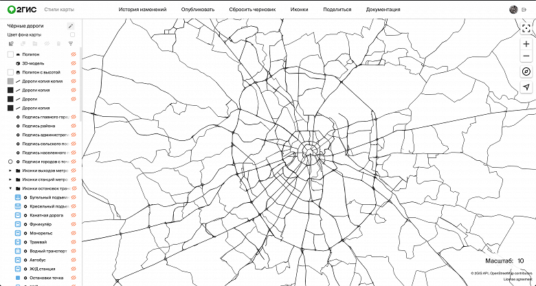 В 2ГИС появился редактор стилей карты