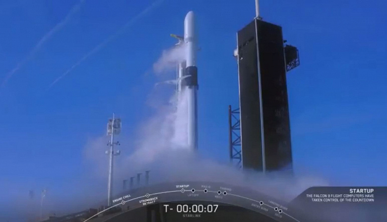 Запуск ракеты-носителя Falcon-9, которая должна вывести на орбиту очередную партию спутников Starlink, снова отложен