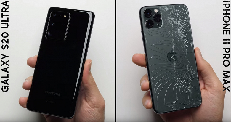 Samsung Galaxy S20 Ultra и iPhone 11 Pro Max против силы тяжести. Кто победит в дроптесте?
