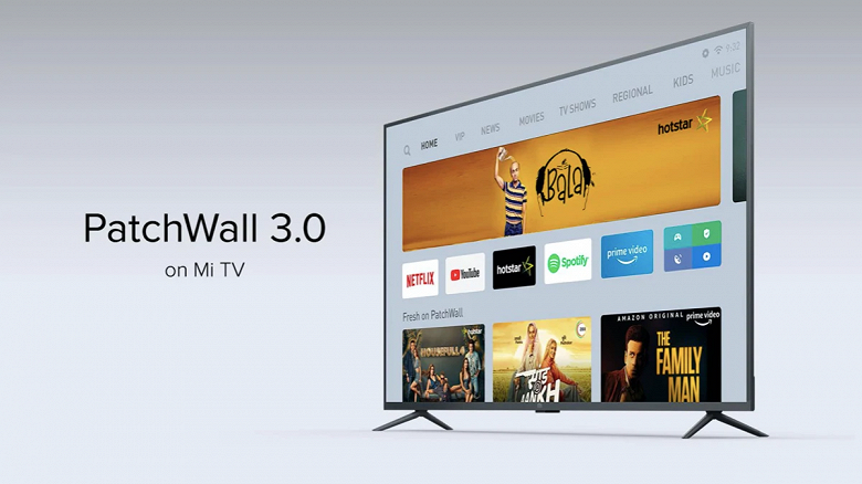 Умные телевизоры Xiaomi получили операционную систему PatchWall 3.0