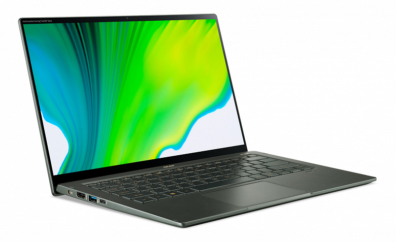 Диагональ 14 дюймов и масса до 1 кг. Представлен Acer Swift 5 SF514-55 – первый в мире ноутбук на платформе Intel Tiger Lake