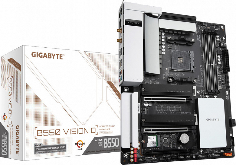 Системная плата Gigabyte B550 Vision D адресована «создателям»