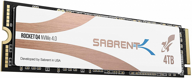 Sabrent выпускает первый в мире SSD объемом 4 ТБ с интерфейсом PCIe 4.0