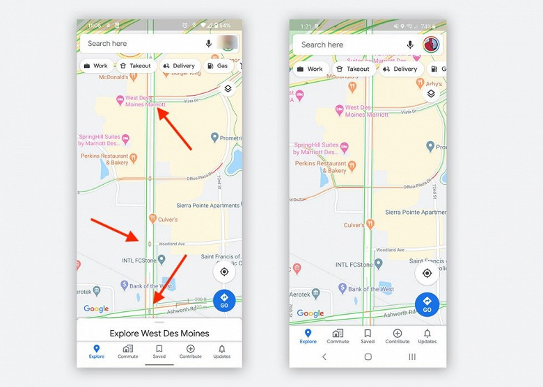 На Google Картах появляются светофоры