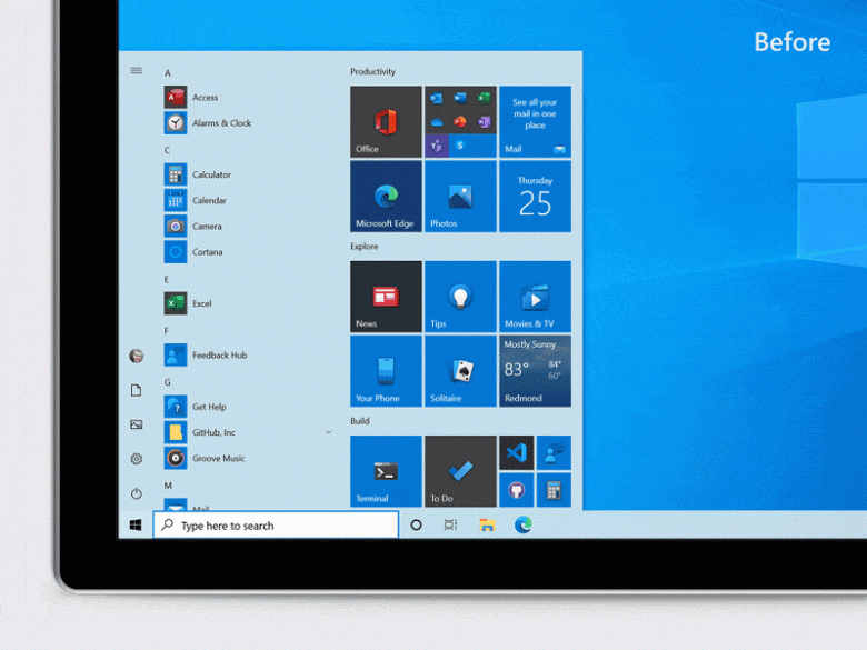 Microsoft показала обновленное меню Пуск в Windows 10 и рассказала, как менять в нем цвета
