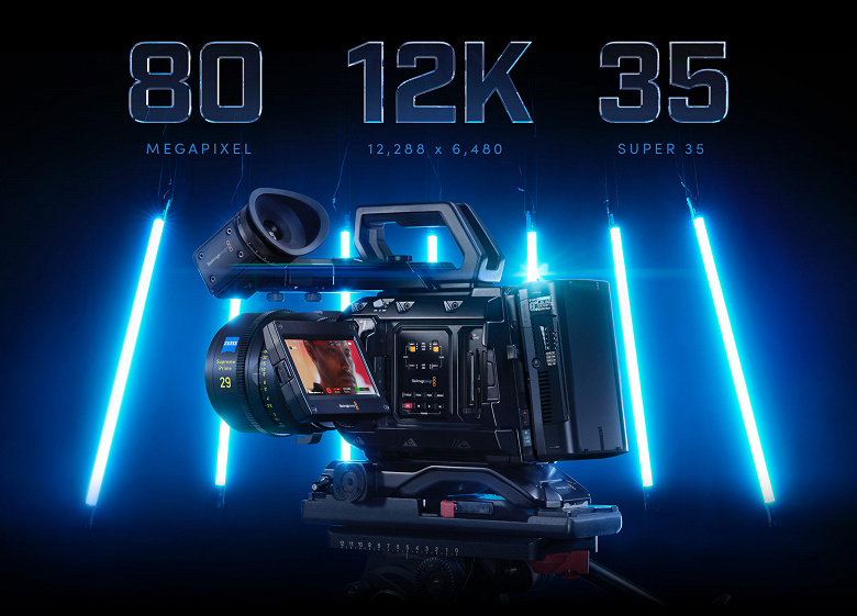 Камера Blackmagic URSA Mini Pro позволяет снимать видео 12K в формате RAW с частотой 60 к/с