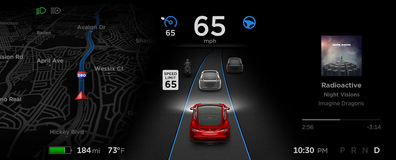 Автопилот Tesla стал «видеть» знаки ограничения скорости и не только