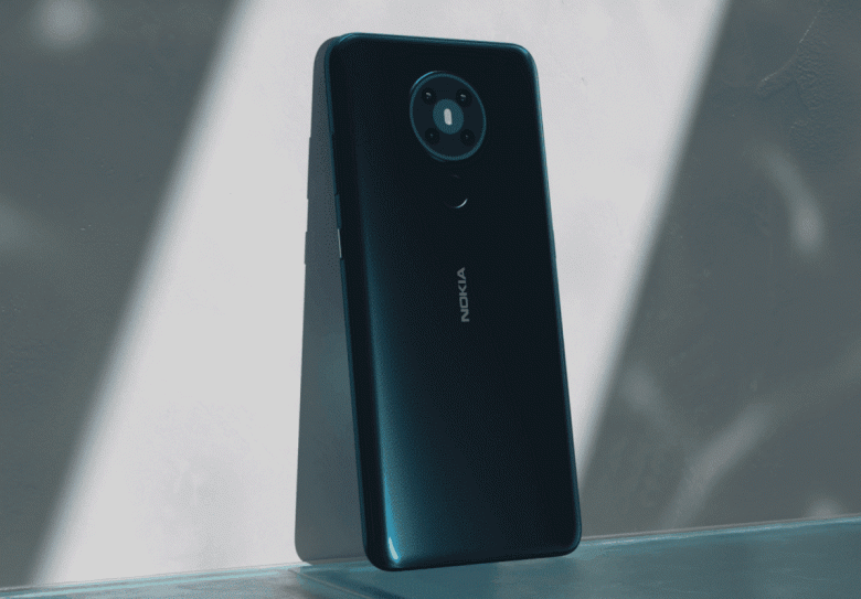 Врезанная камера спереди, сканер отпечатков сзади. Бюджетный Nokia 3.4 позирует на рендере
