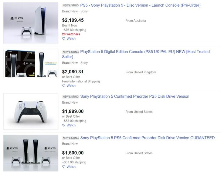 Стоимость PlayStation 5 взлетела до $2000 в США