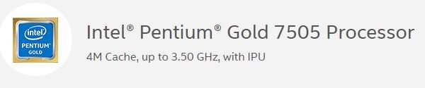 Небюджетный процессор для бюджетных ноутбуков. Представлен Pentium Gold 7505 с ДНК Tiger Lake и частотой до 3,5 ГГц