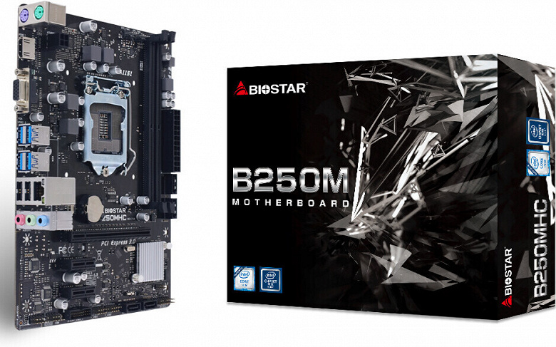 Привет из прошлого: плата Biostar B250MHC Ver 7.0 рассчитана на процессоры Intel Core шестого и седьмого поколения