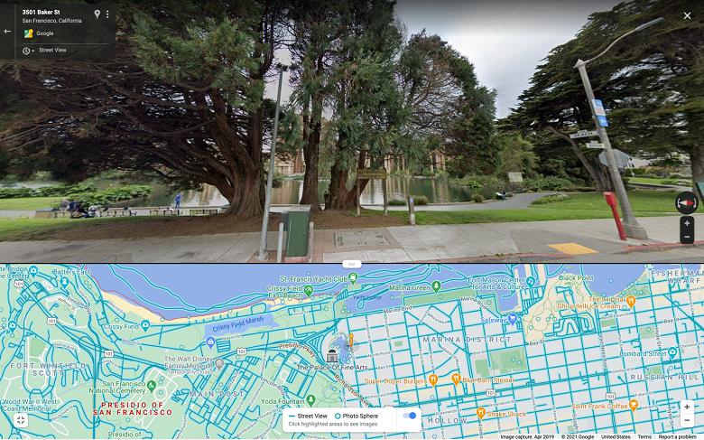 Просмотр улиц в Google Maps на смартфонах стал намного удобнее. Появился режим разделённого экрана