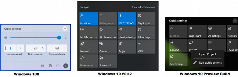 Как выглядит новый центр уведомлений Windows 10