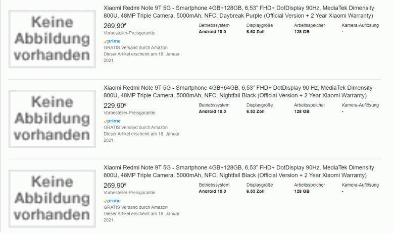Характеристики, дизайн и цены Redmi Note 9T для Европы. Ритейлер рассекретил новинку за несколько дней до анонса