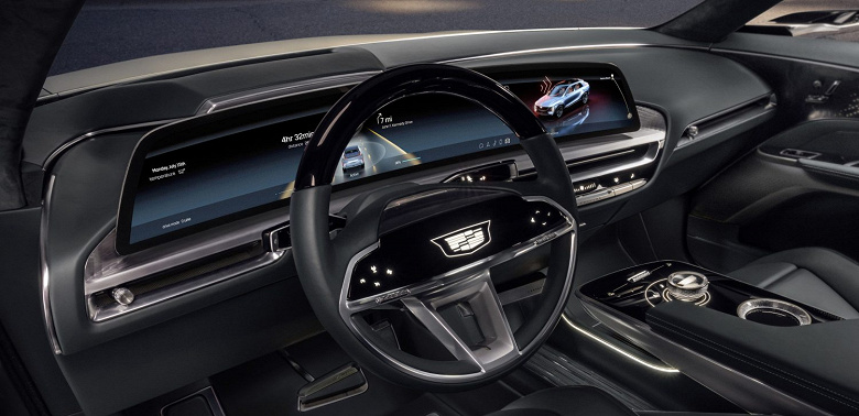 Видео дня: информационно-развлекательная система электрического кроссовера Cadillac Lyriq с гигантским экраном