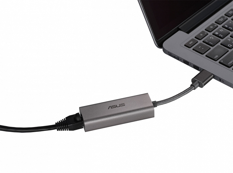 Внешний адаптер Asus USB-C2500 позволяет добавить в конфигурацию системы порт 2,5GbE