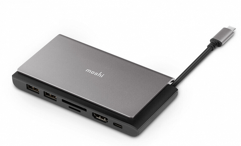 Производитель называет миниатюрную док-станцию Moshi Symbus Mini портативным концентратором USB-C